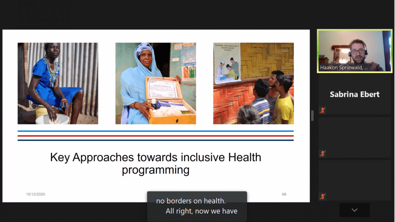 Screenshot from the online training "Disability-inclusive Primary Health Care"