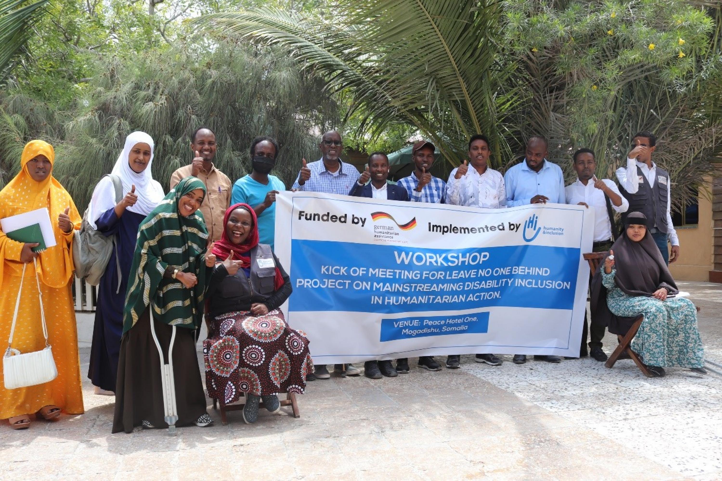 Group picture of the participants of project kick-off meeting in Mogadishu Somalia