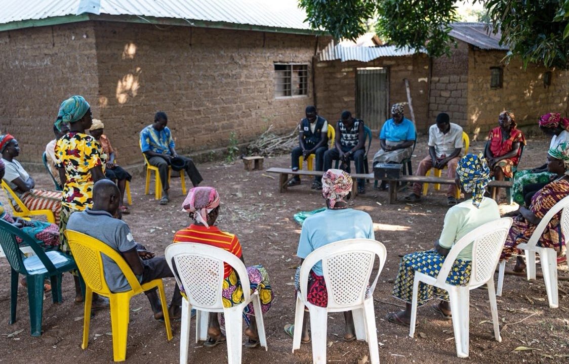 A savings group meeting held in Plateau State, Nigeria. The group includes persons with and without disabilities.