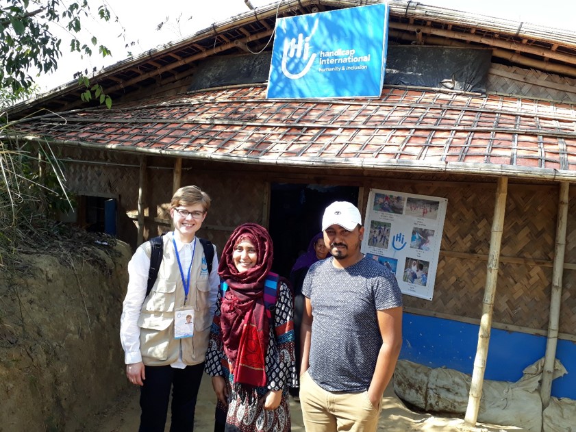 Postdoc at the Ruhr-University Bochum (Institute for Peacekeeping Law and International Humanitarian Law) and project collaborator in her field research in Bangladesh, 2020, together with two colleagues