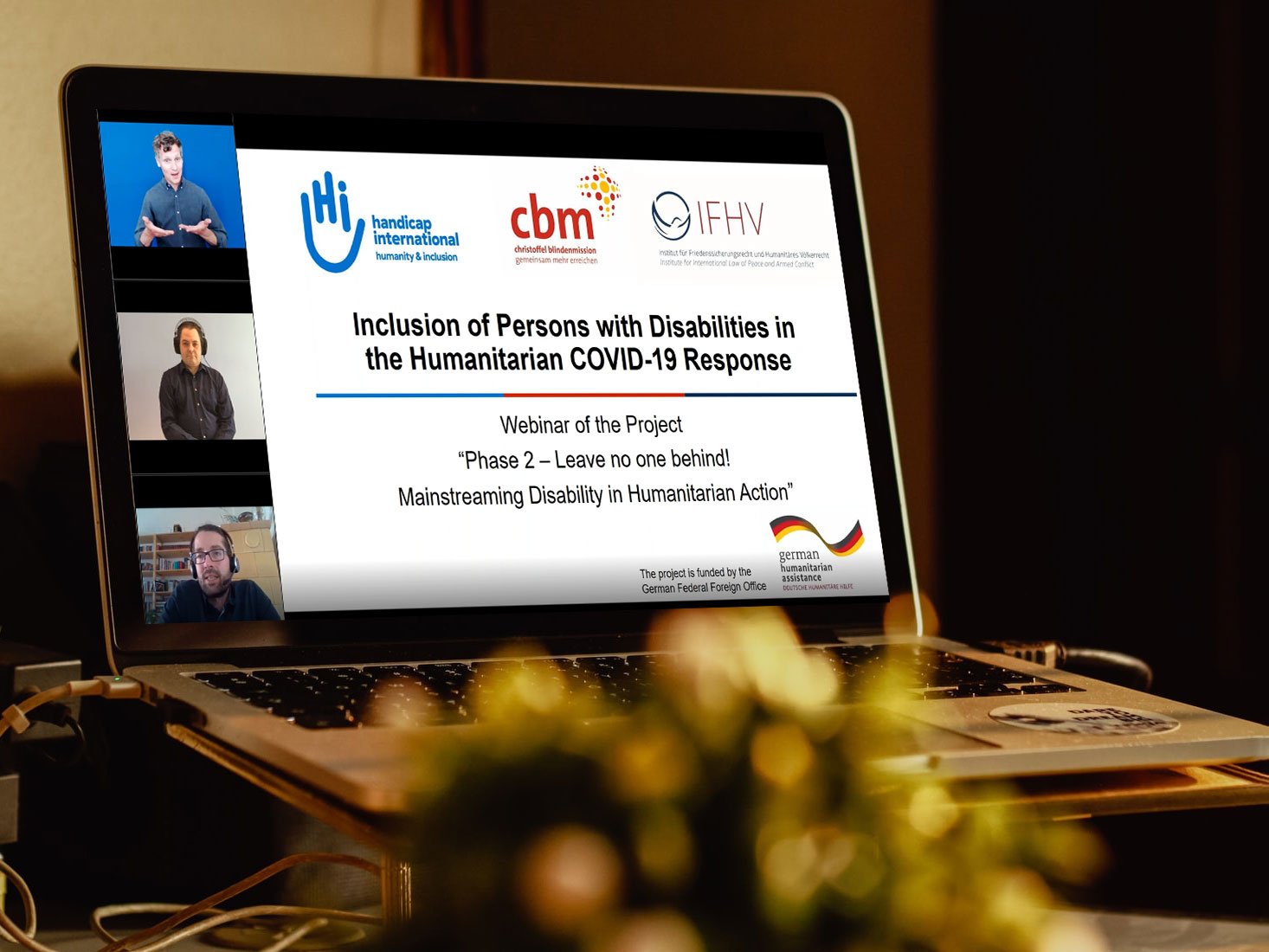 Screenshot von dem Webinar