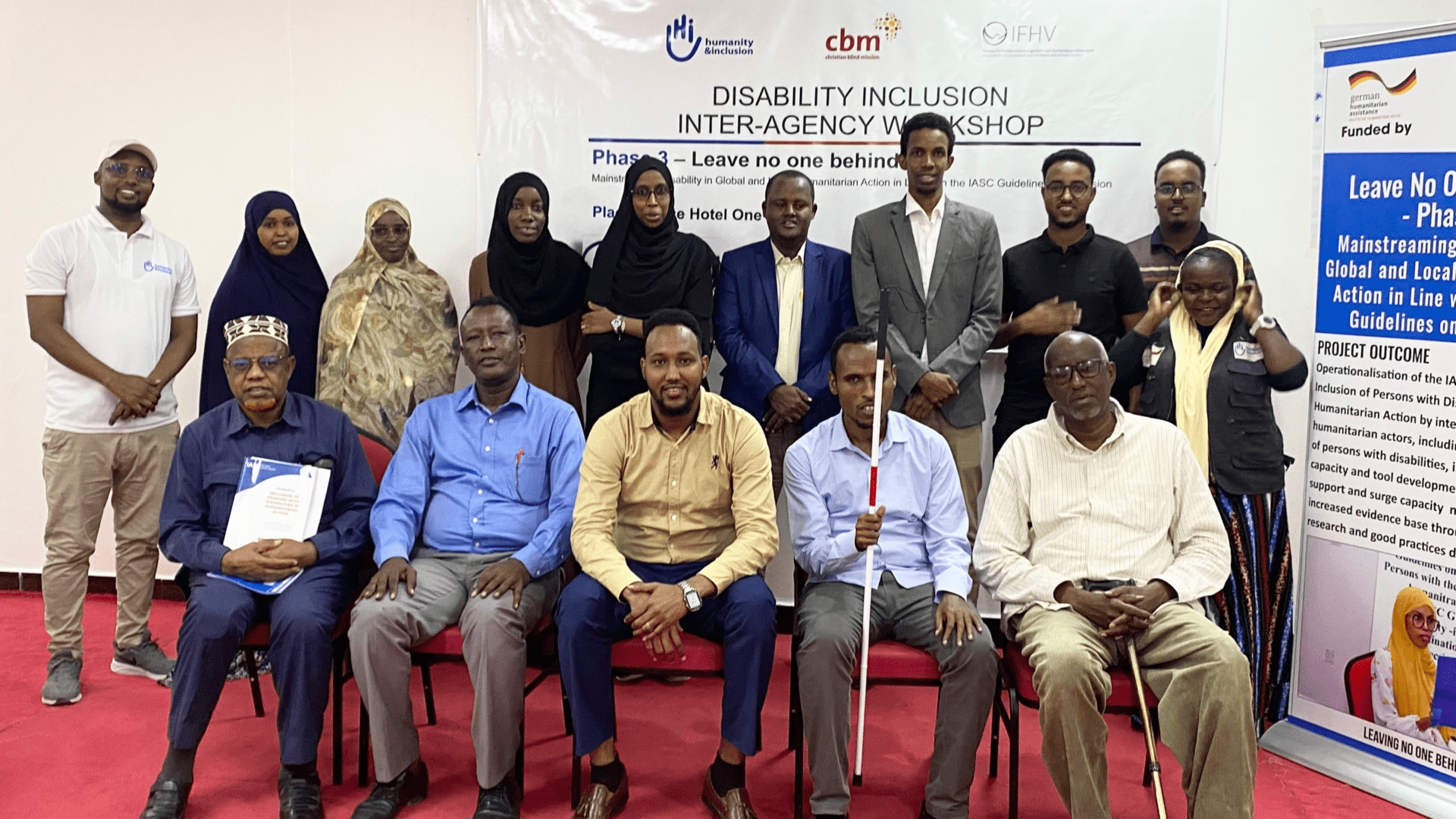 Group photo of participants during the first inter-agency technical support mechanism workshop in Mogadishu.
