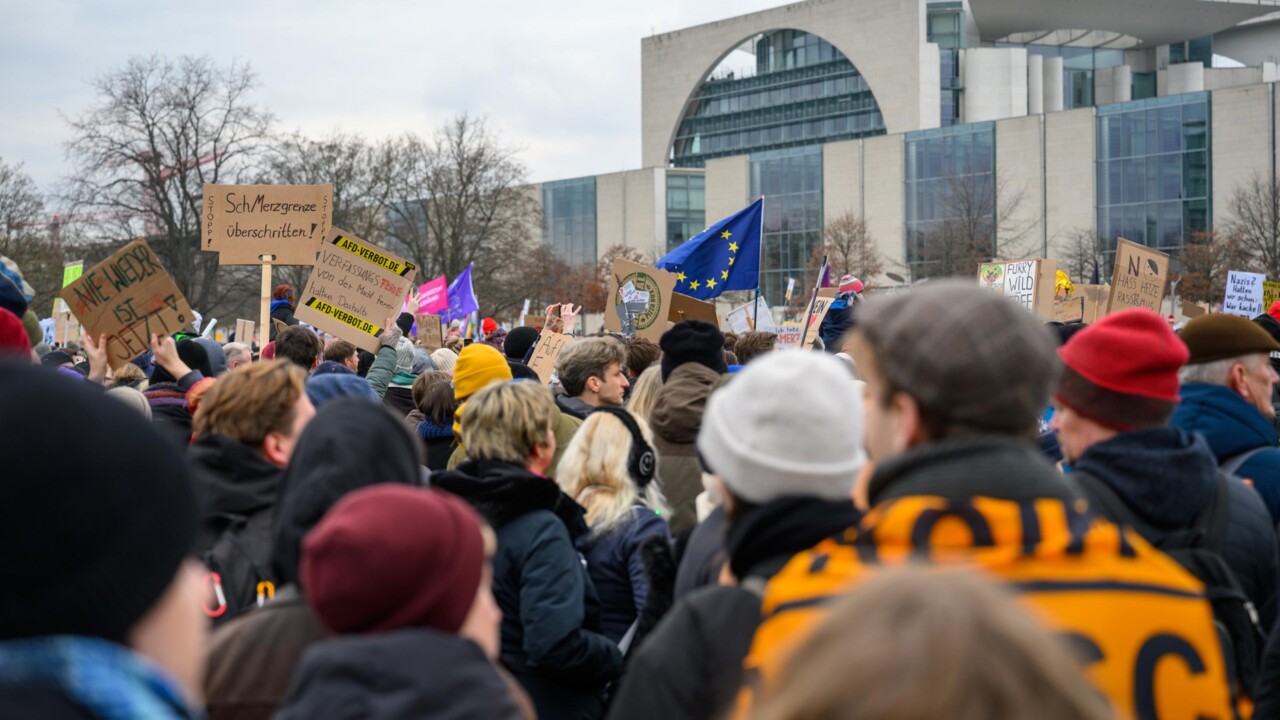 Demo gegen Rechts in Berlin, 2.2.25.